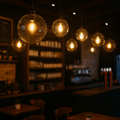 Pendant Light Transparent Glass Globe Minimal Style | Felvora