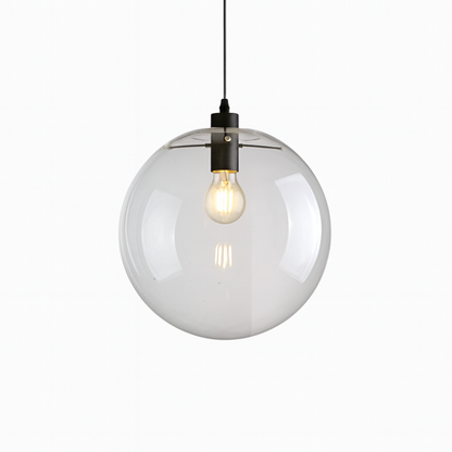 Pendant Light Transparent Glass Globe Minimal Style | Felvora