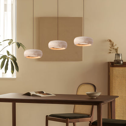 Pendant Light Travertine Stone Wabi Sabi Style | Verqis