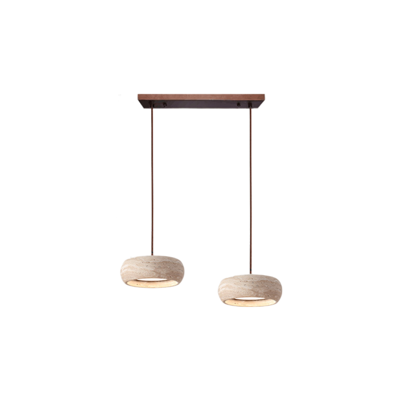 Pendant Light Travertine Stone Wabi Sabi Style | Verqis