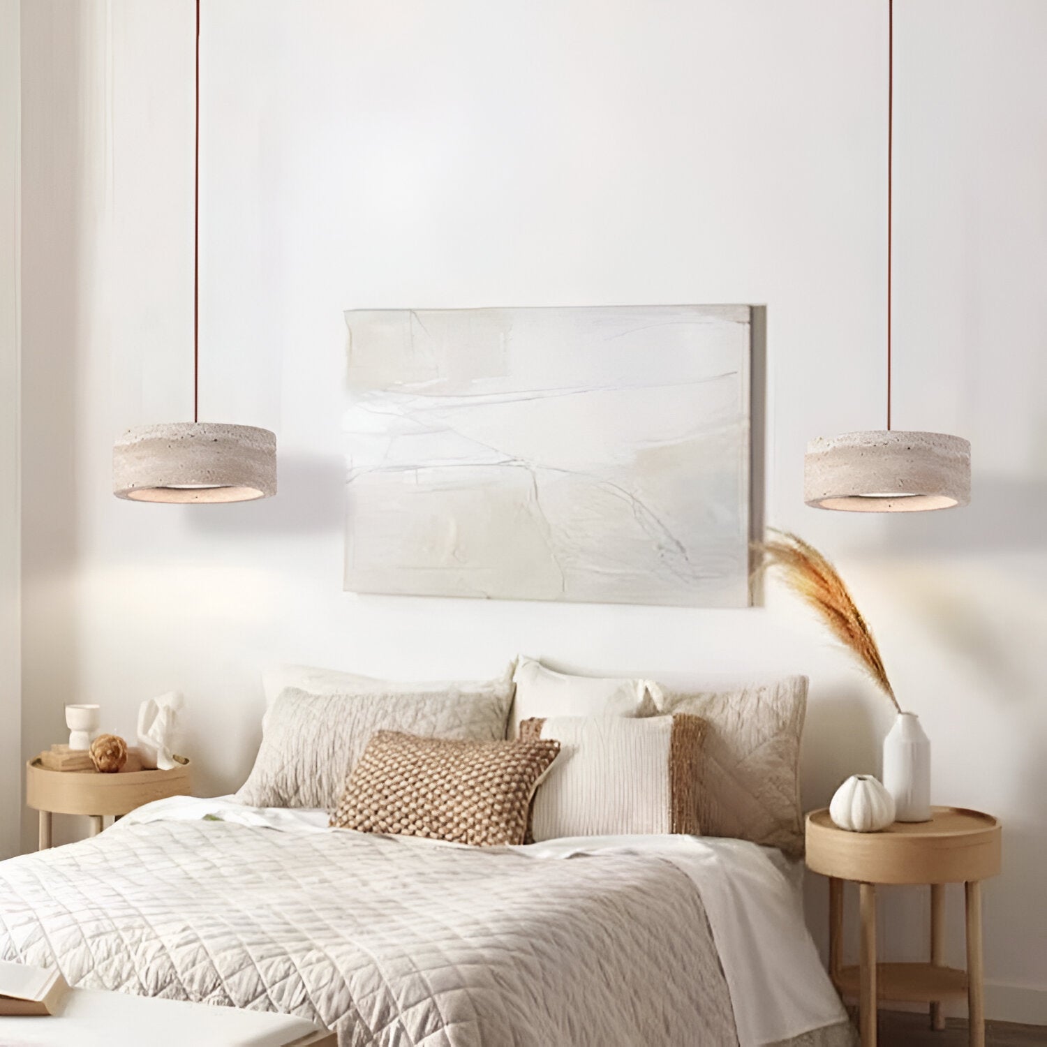 Pendant Light Travertine Stone Wabi Sabi Style | Verqis