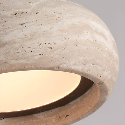 Pendant Light Travertine Stone Wabi Sabi Style | Verqis