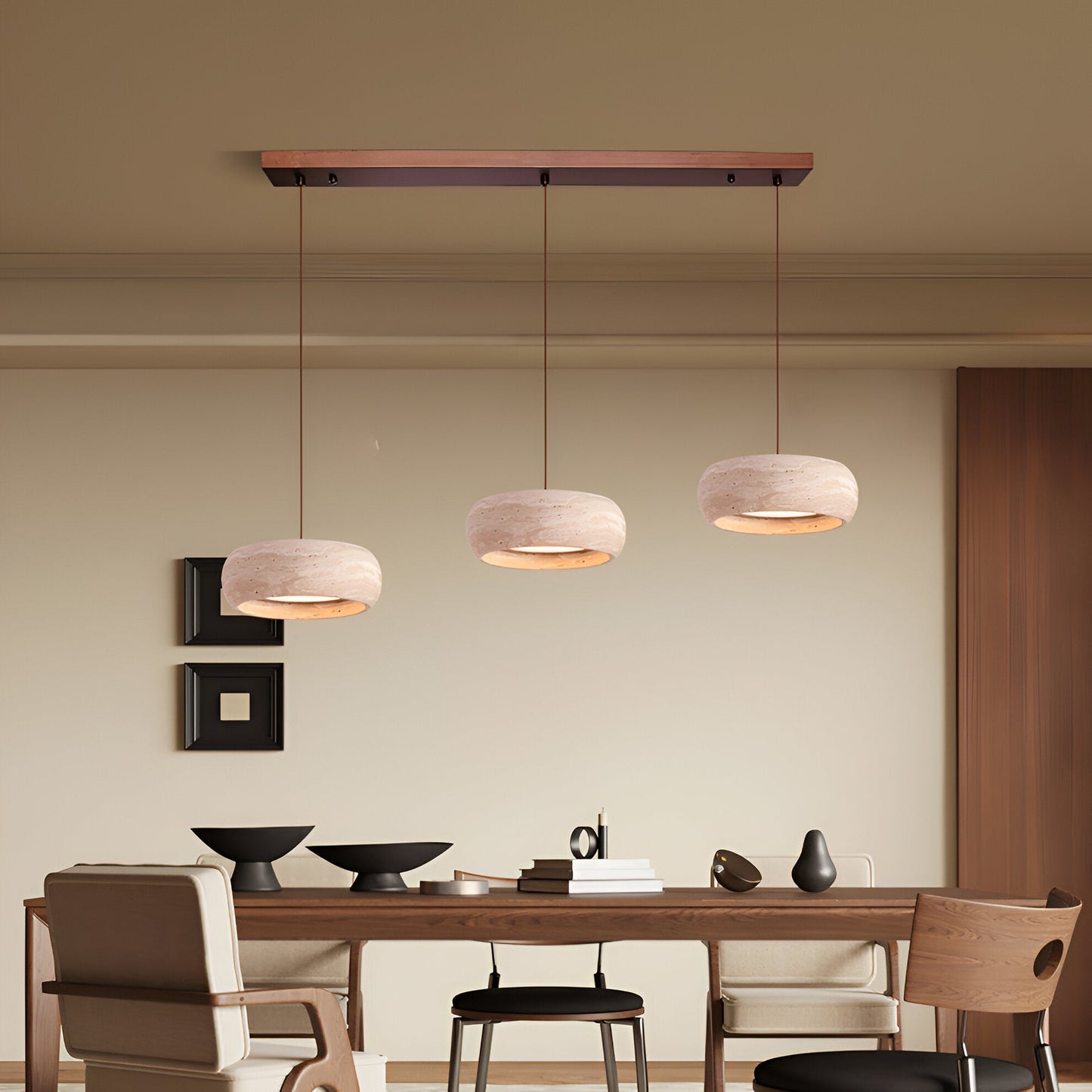 Pendant Light Travertine Stone Wabi Sabi Style | Verqis