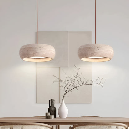 Pendant Light Travertine Stone Wabi Sabi Style | Verqis