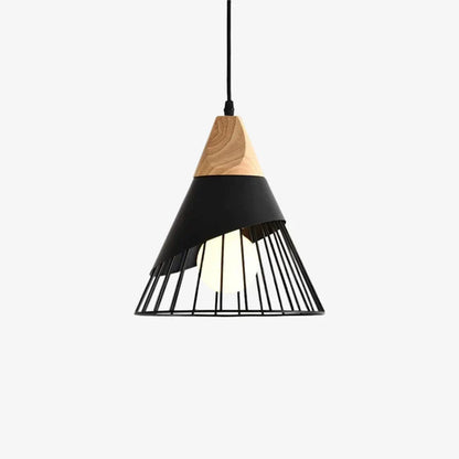 Pendant Light Wood Frame Scandinavian Style | Virelix