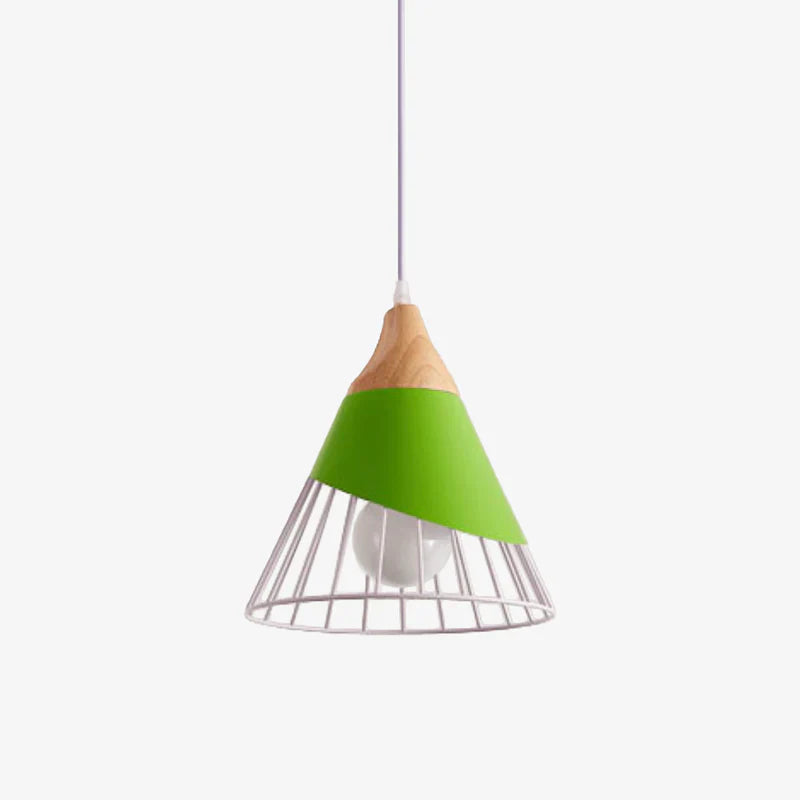 Pendant Light Wood Frame Scandinavian Style | Virelix