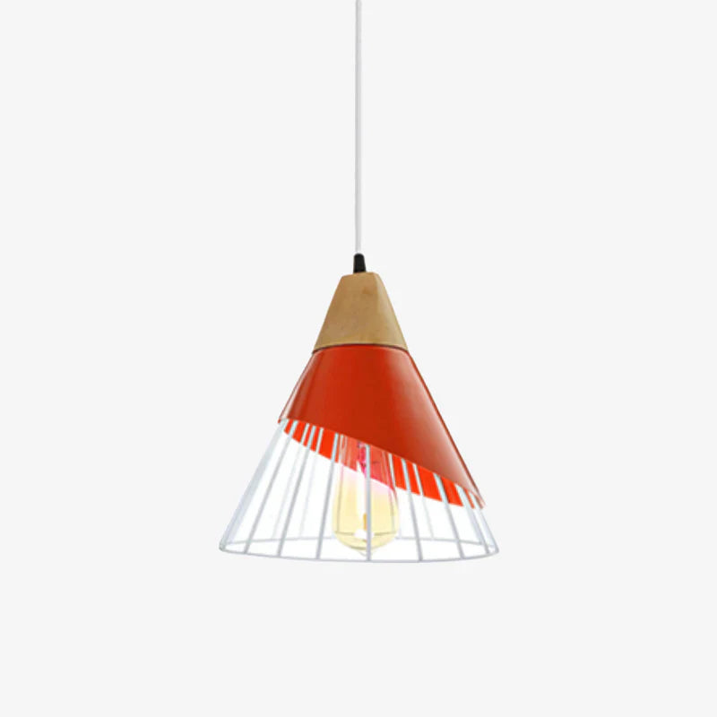 Pendant Light Wood Frame Scandinavian Style | Virelix