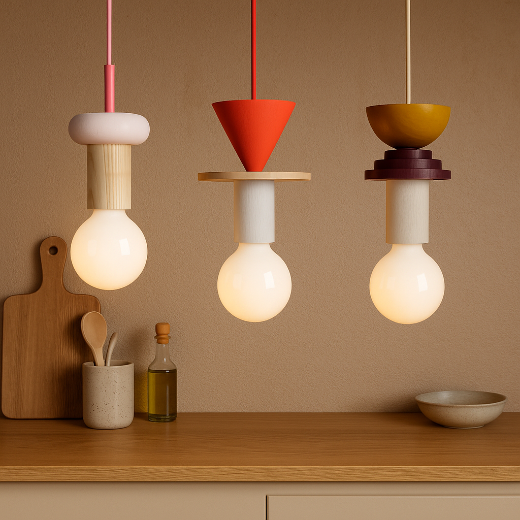 Pendant Light Wood LED Nordic Geometric Lighting | Zenviro