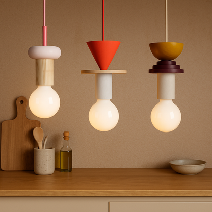 Pendant Light Wood LED Nordic Geometric Lighting | Zenviro