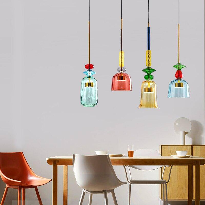 Pendant Light in Coloured Glass for Modern Spaces | Elaris