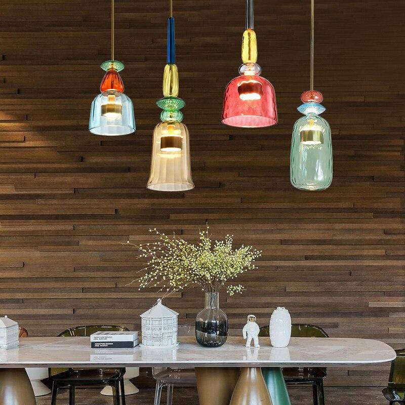 Pendant Light in Coloured Glass for Modern Spaces | Elaris