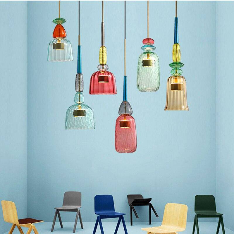 Pendant Light in Coloured Glass for Modern Spaces | Elaris