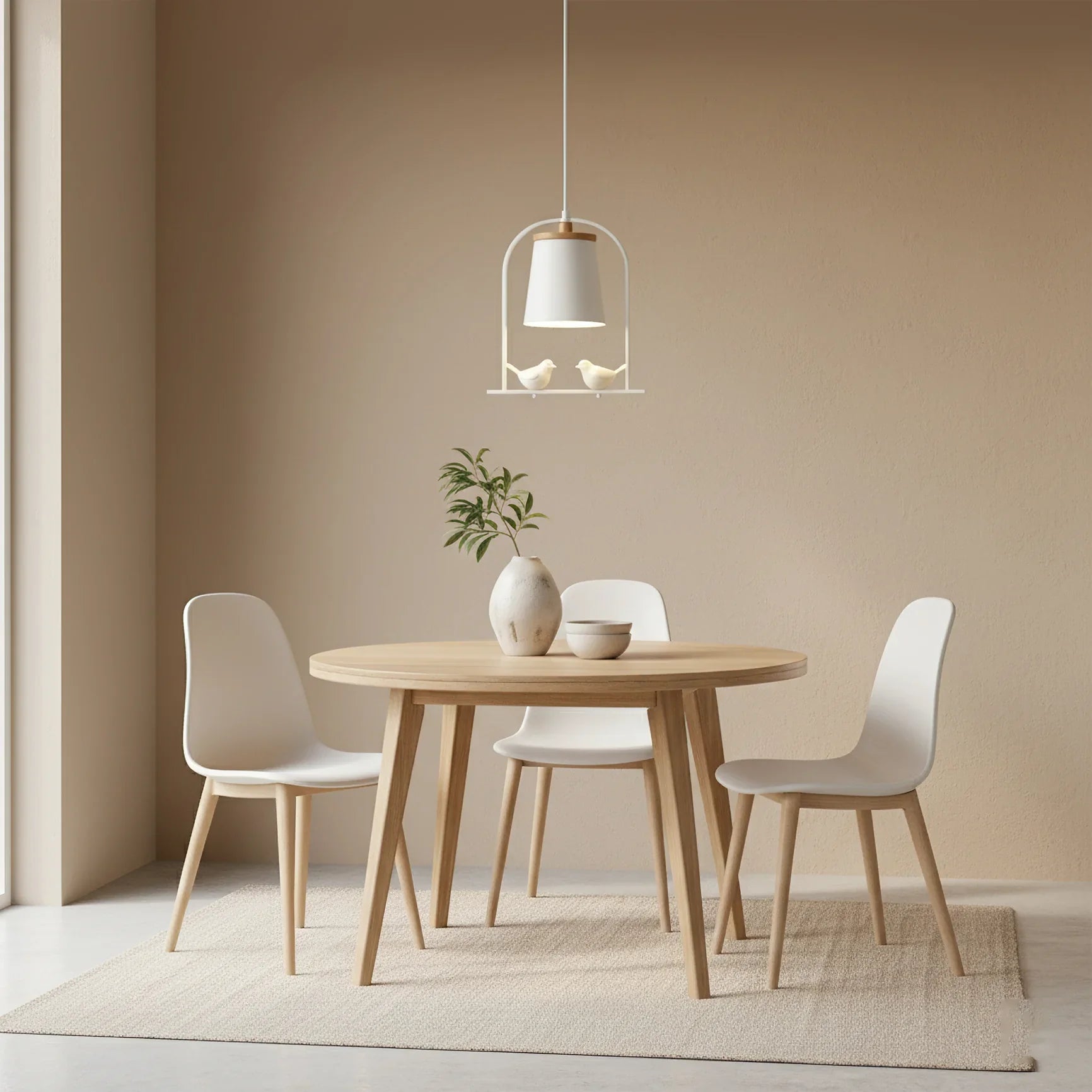 Pendant Light with Bird Accents Scandinavian Style | Arlina