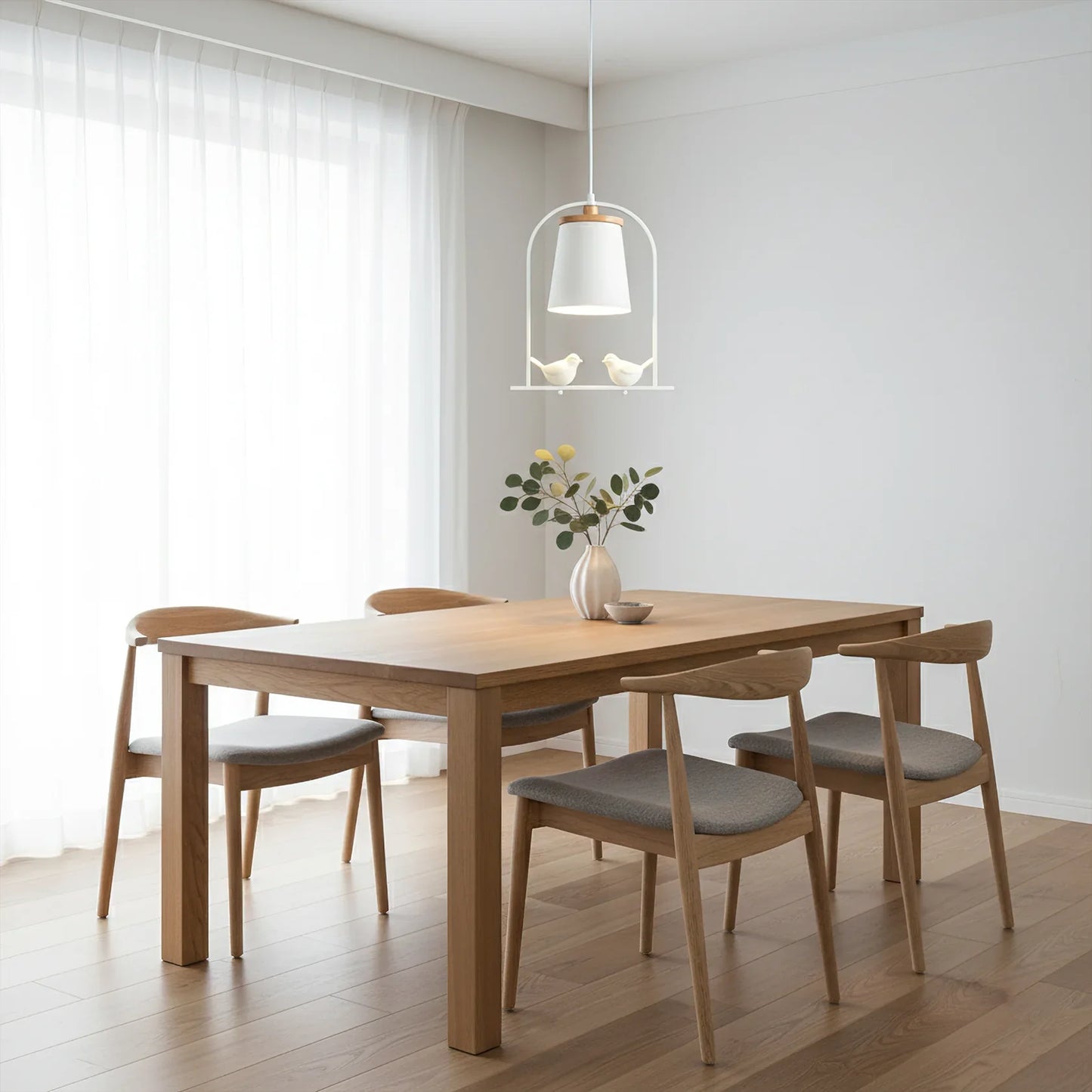 Pendant Light with Bird Accents Scandinavian Style | Arlina