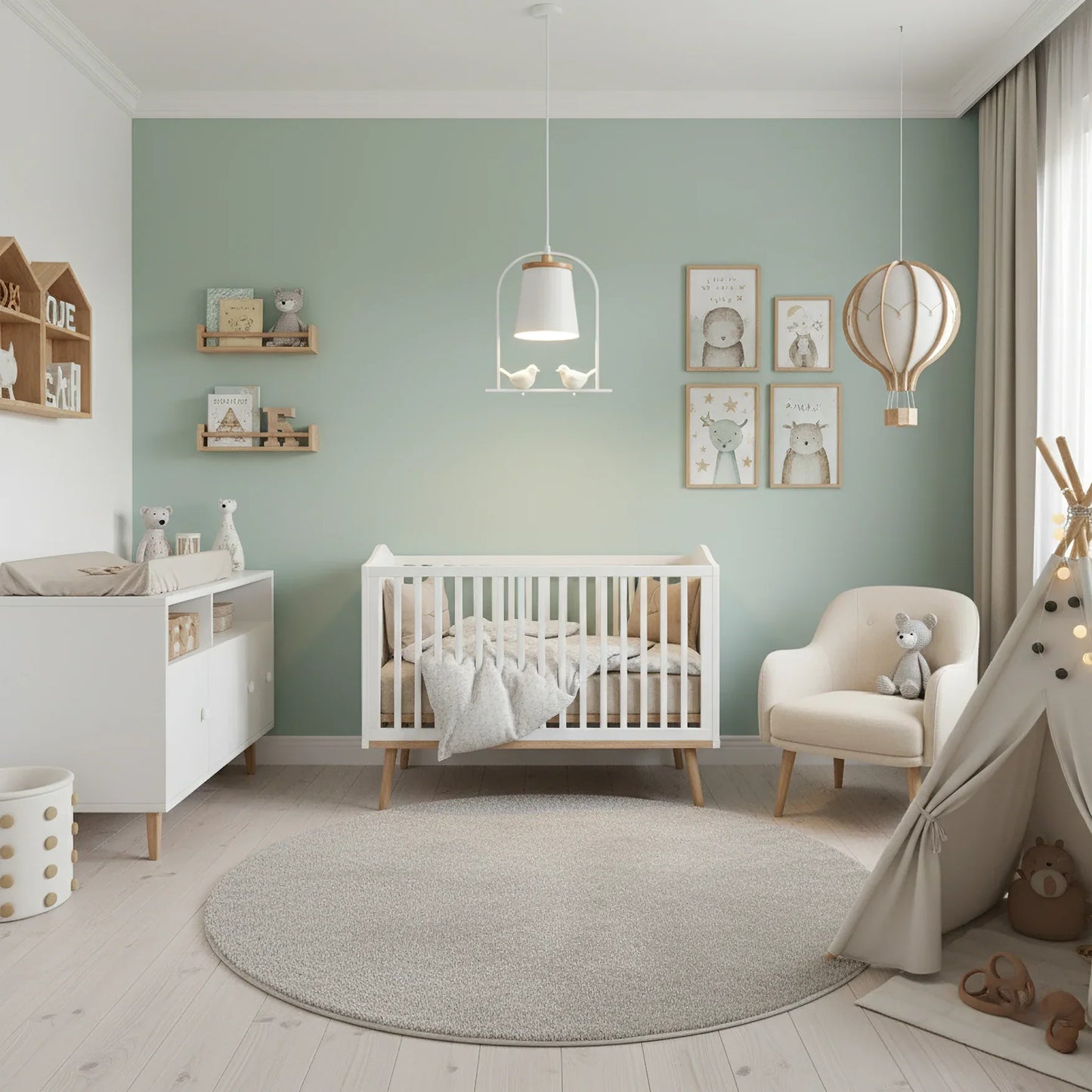 Pendant Light with Bird Accents Scandinavian Style | Arlina