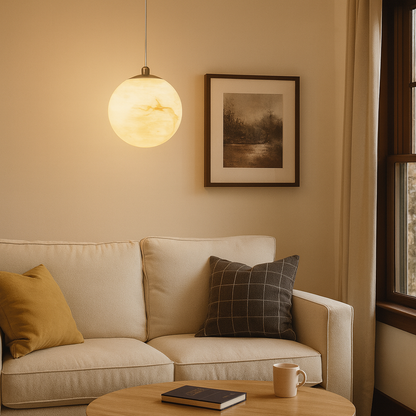 Pendant Marble Shade Scandinavian Style Light | Lunera
