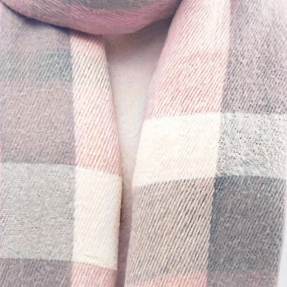 Plaid Tassel Winter Neck Scarf