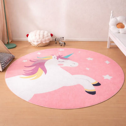 Play Mat Childrens Room Rug Unicorn Pattern Design | Lorvexa