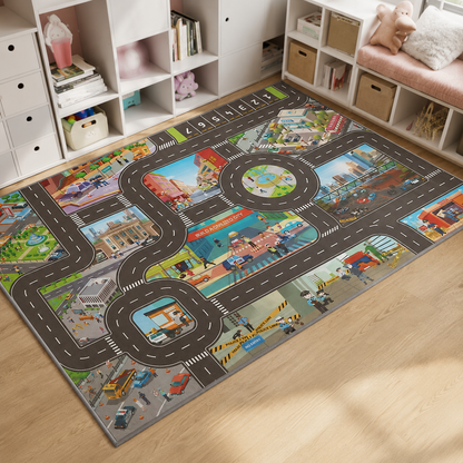 Play Mat City Street Traffic Map Educational Carpet | Calviro
