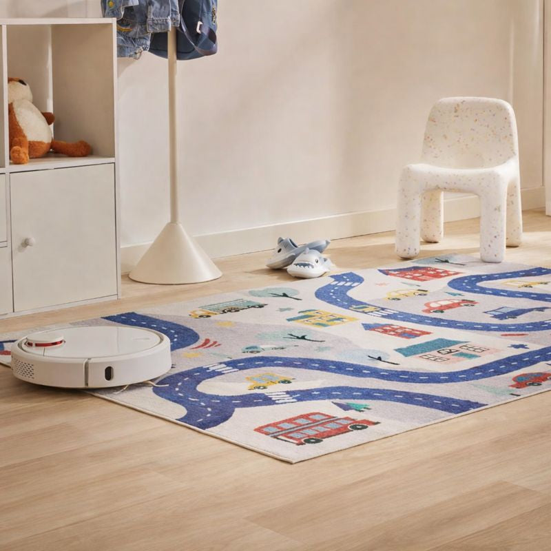 Play Mat Polyester City Road Design for Children Room | Tarelix