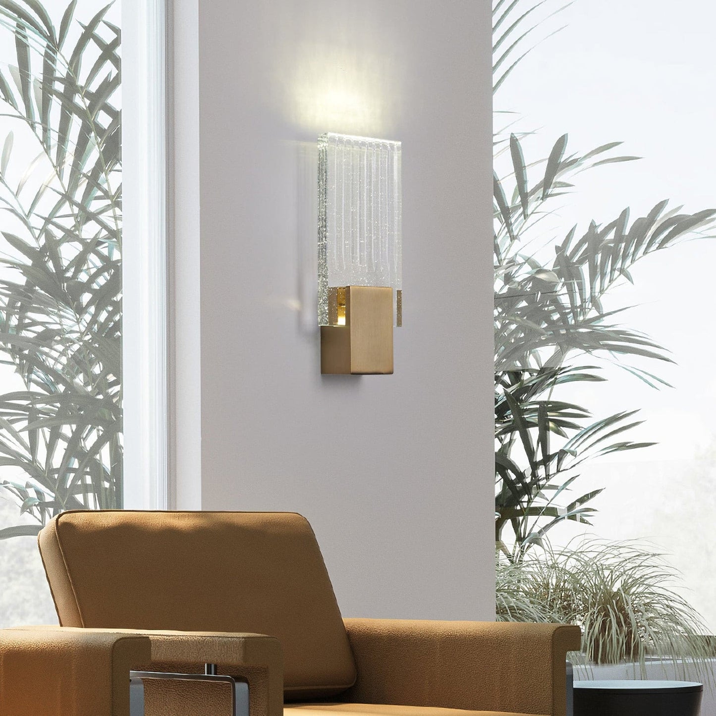 Pleated Crystal LED Wall Sconce Light | Prismor