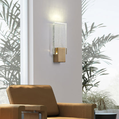Pleated Crystal LED Wall Sconce Light | Prismor