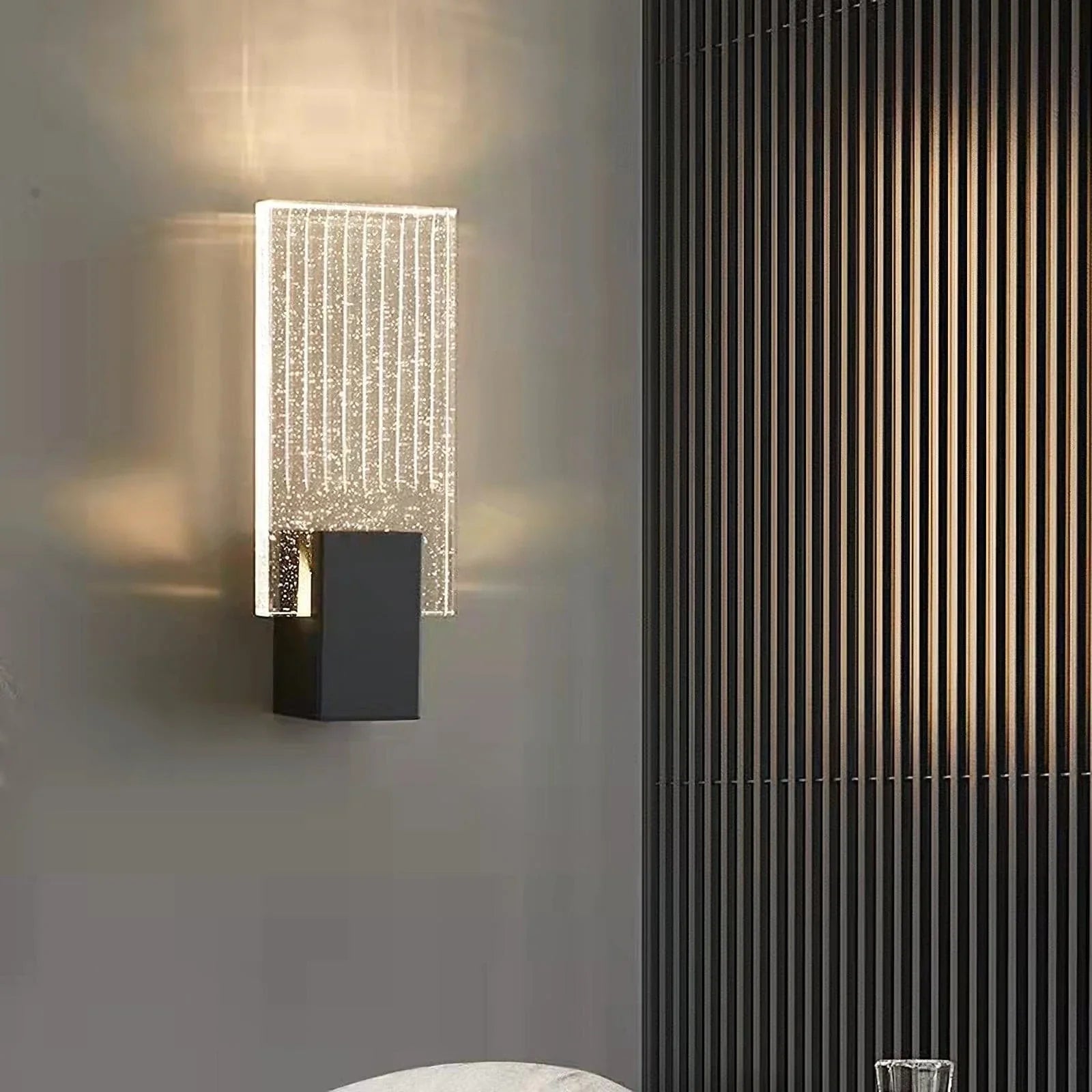 Pleated Crystal LED Wall Sconce Light | Prismor