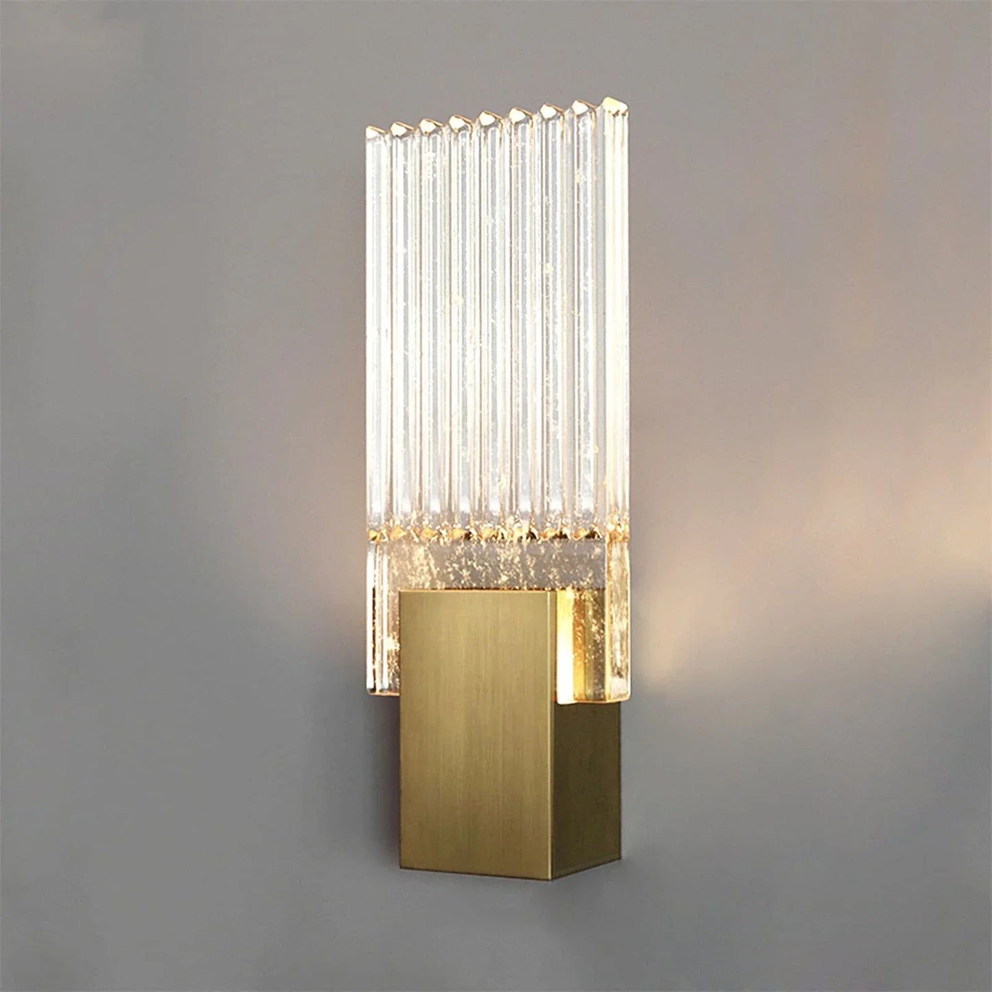 Pleated Crystal LED Wall Sconce Light | Prismor