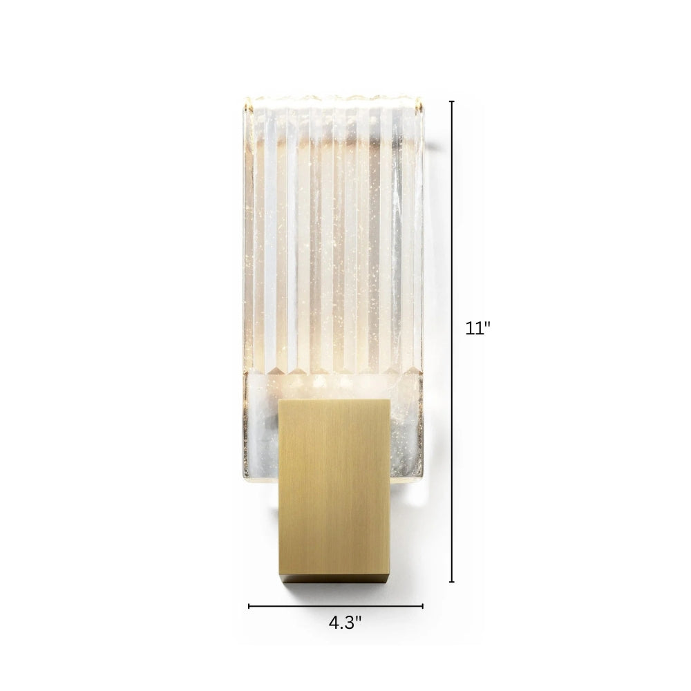Pleated Crystal LED Wall Sconce Light | Prismor