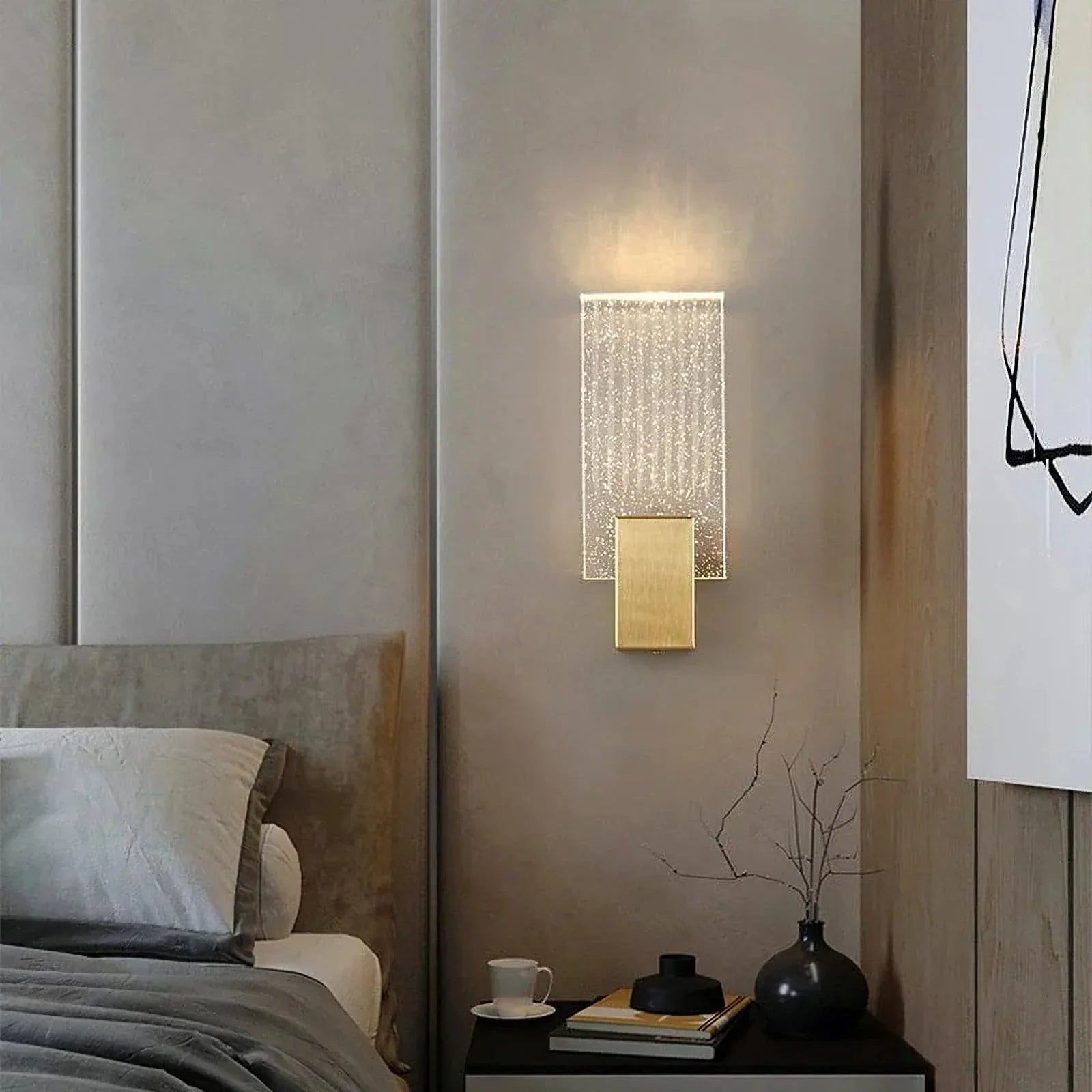 Pleated Crystal LED Wall Sconce Light | Prismor