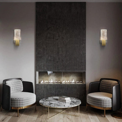 Pleated Crystal LED Wall Sconce Light | Prismor