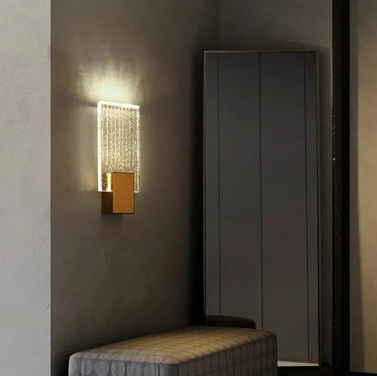 Pleated Crystal LED Wall Sconce Light | Prismor