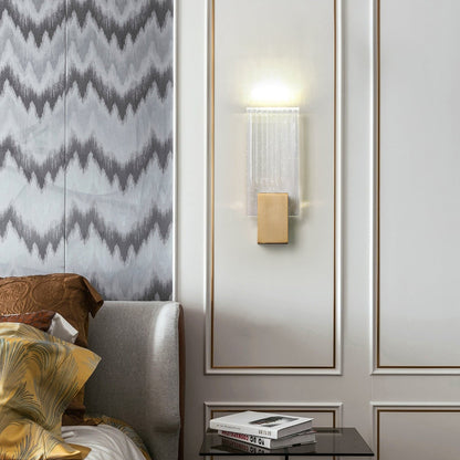 Pleated Crystal LED Wall Sconce Light | Prismor