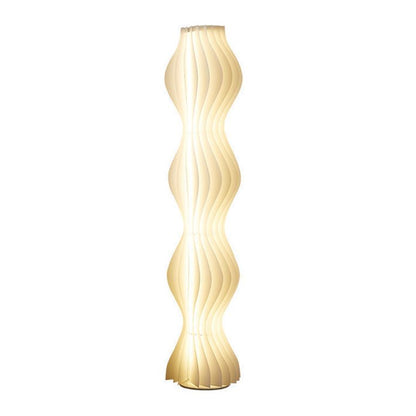 Pleated Shade Floor Lamp with Integrated LED Lighting | Merlune