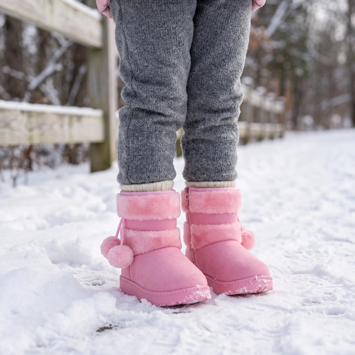 Plush Lined Children Snow Boots