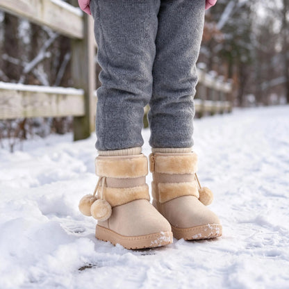Plush Lined Children Snow Boots
