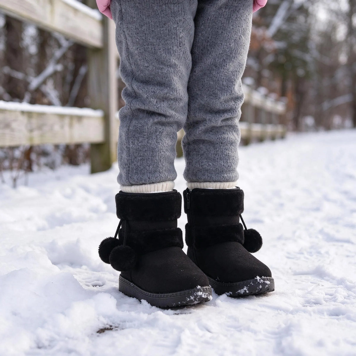 Plush Lined Children Snow Boots