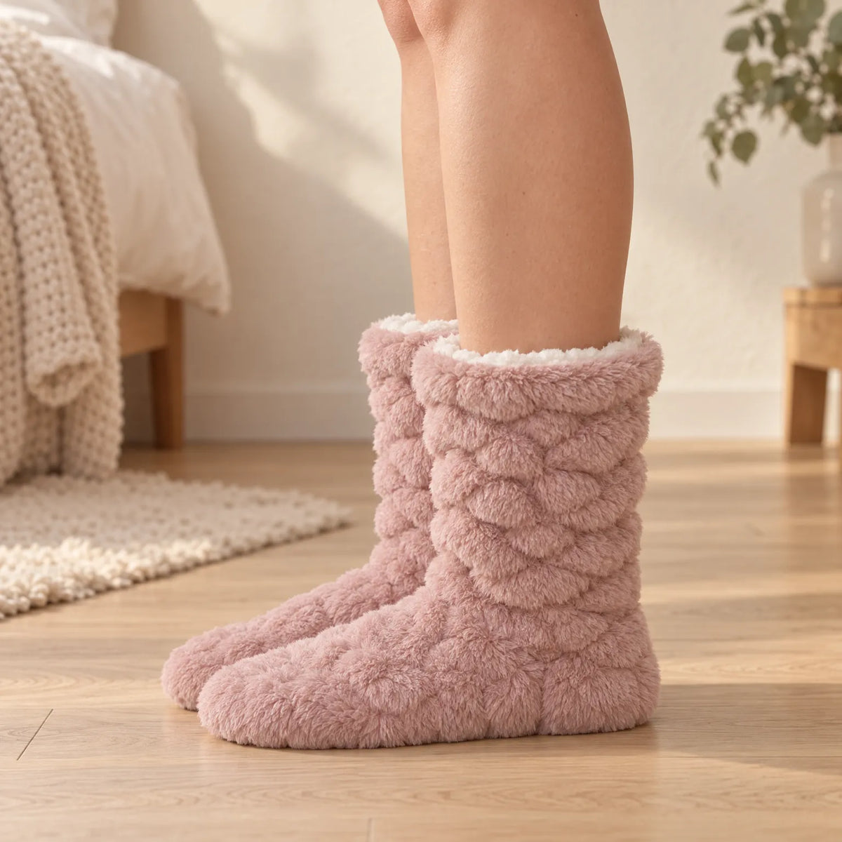 Plush Lined Indoor Slipper Socks