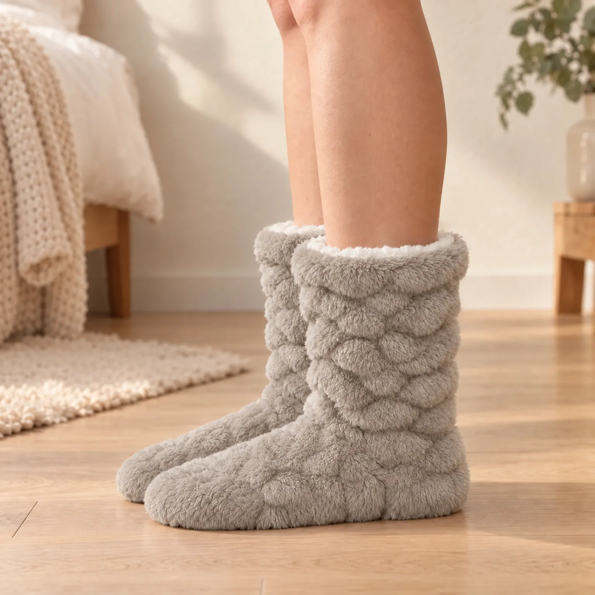 Plush Lined Indoor Slipper Socks