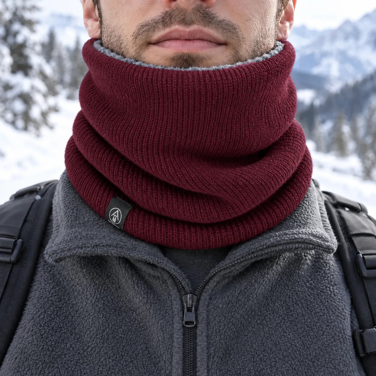Plush Lined Knit Winter Neck Warmer