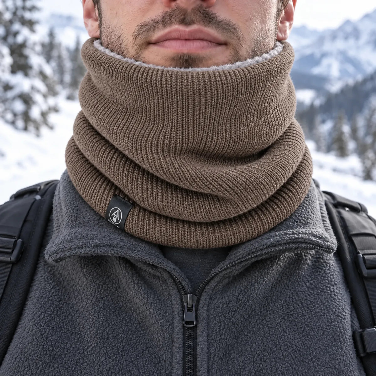 Plush Lined Knit Winter Neck Warmer