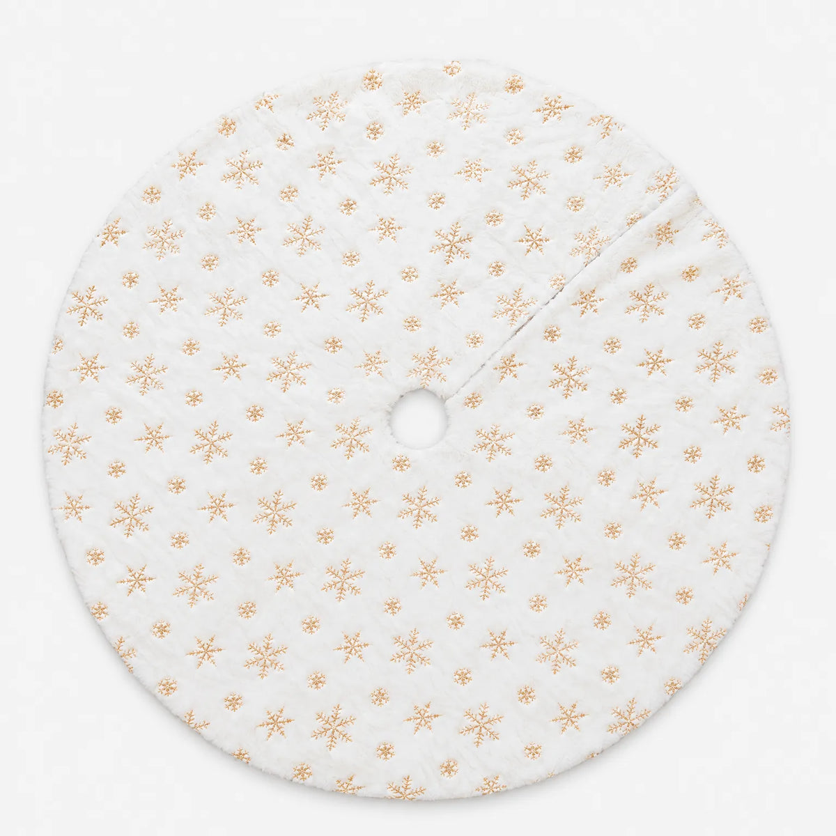 Plush Round Holiday Christmas Tree Skirt