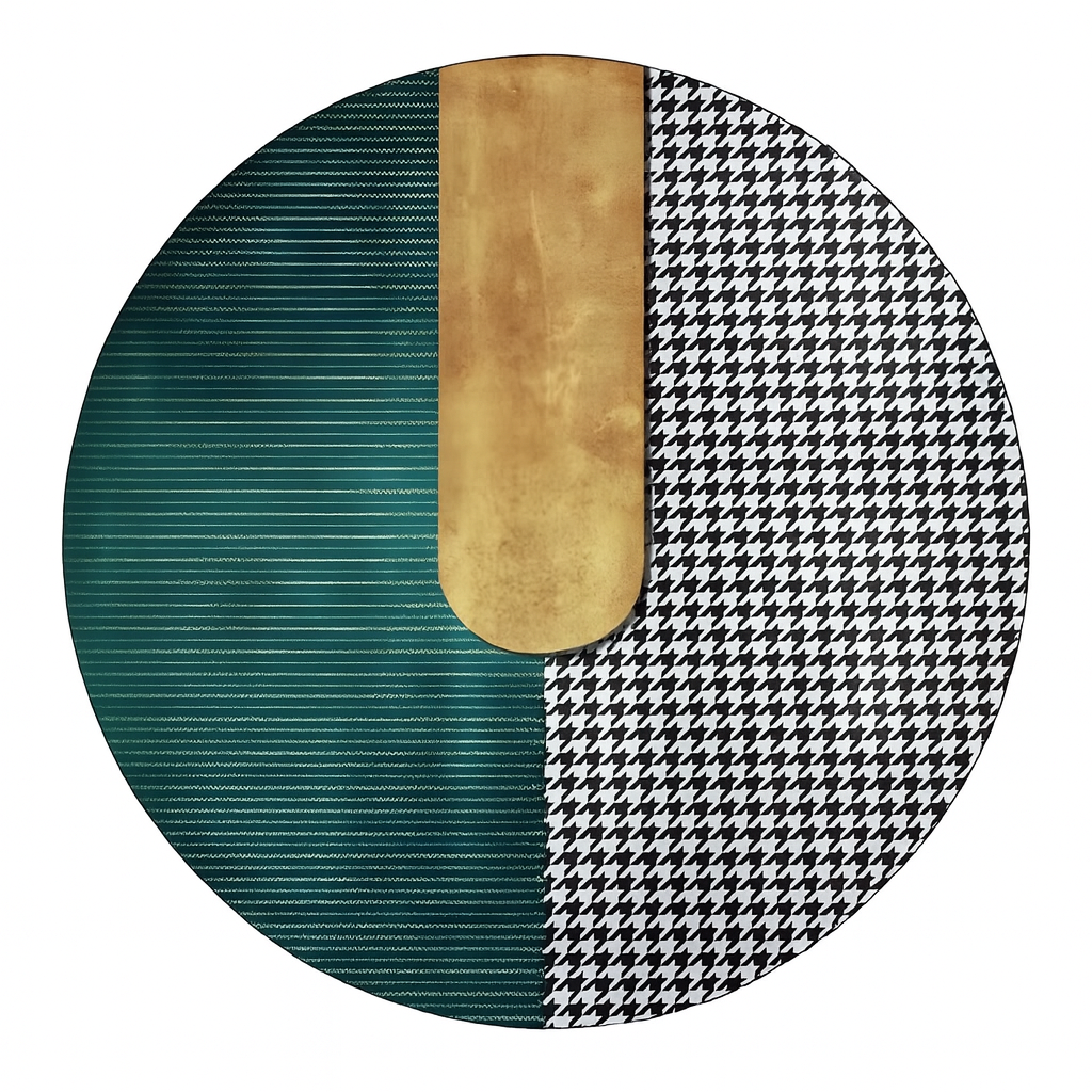Polyester Round Geometric Pattern Modern Style Rug | Travello