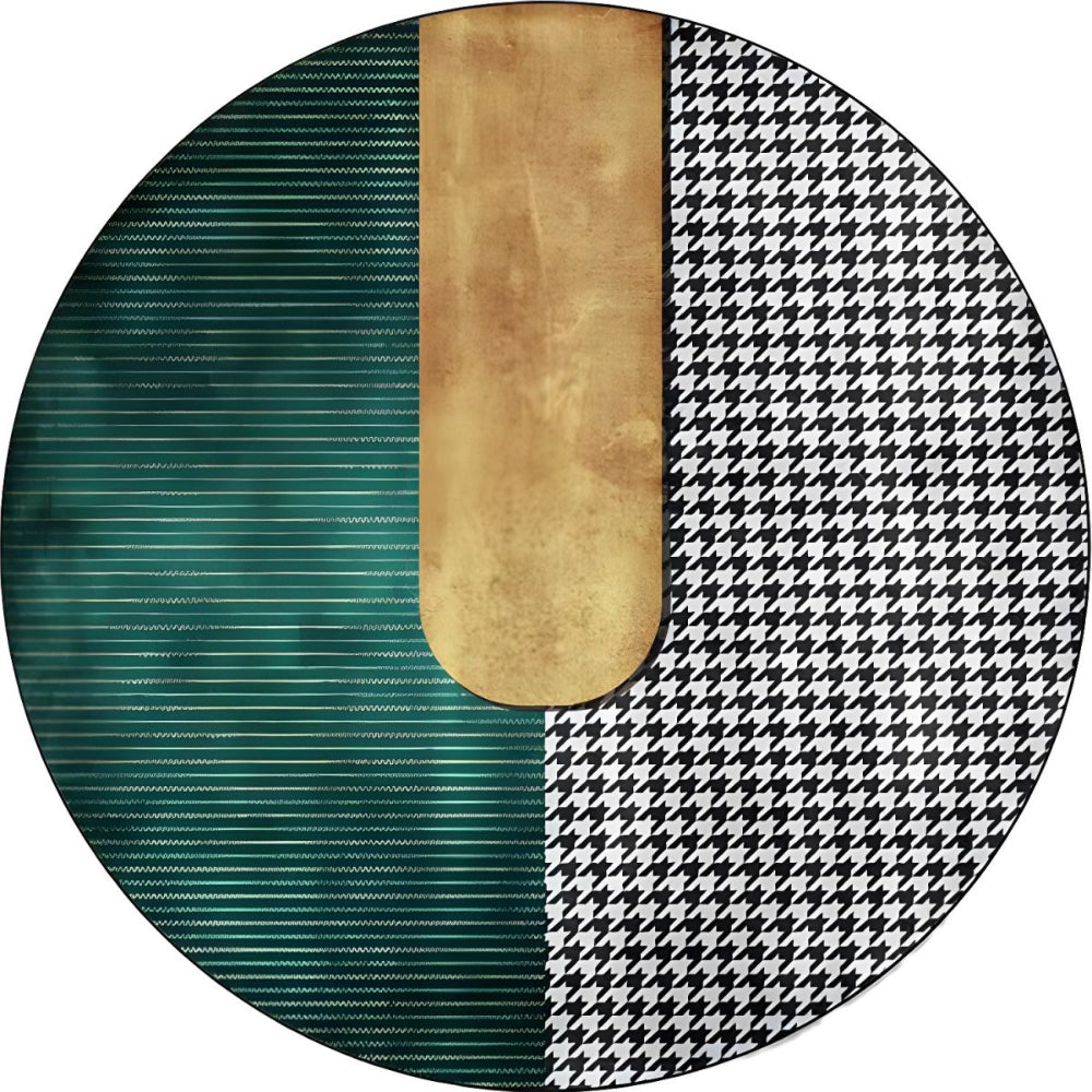 Polyester Round Geometric Pattern Modern Style Rug | Travello