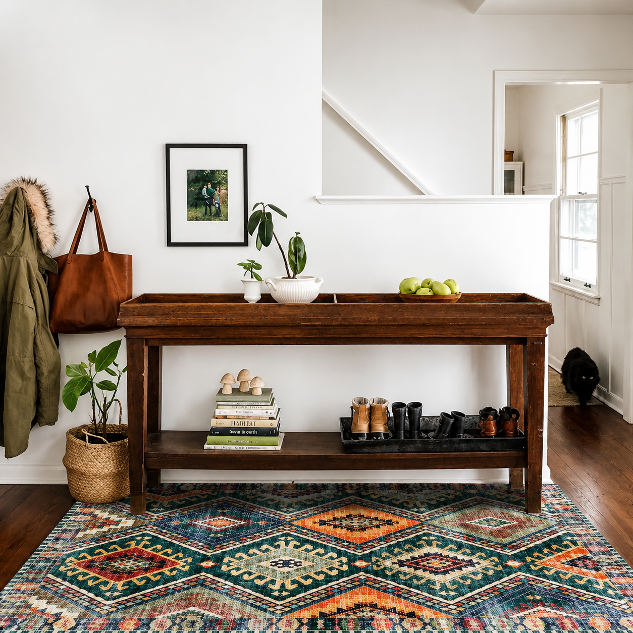 Polyester Tribal Rug Southwestern Machine Washable | Daventro