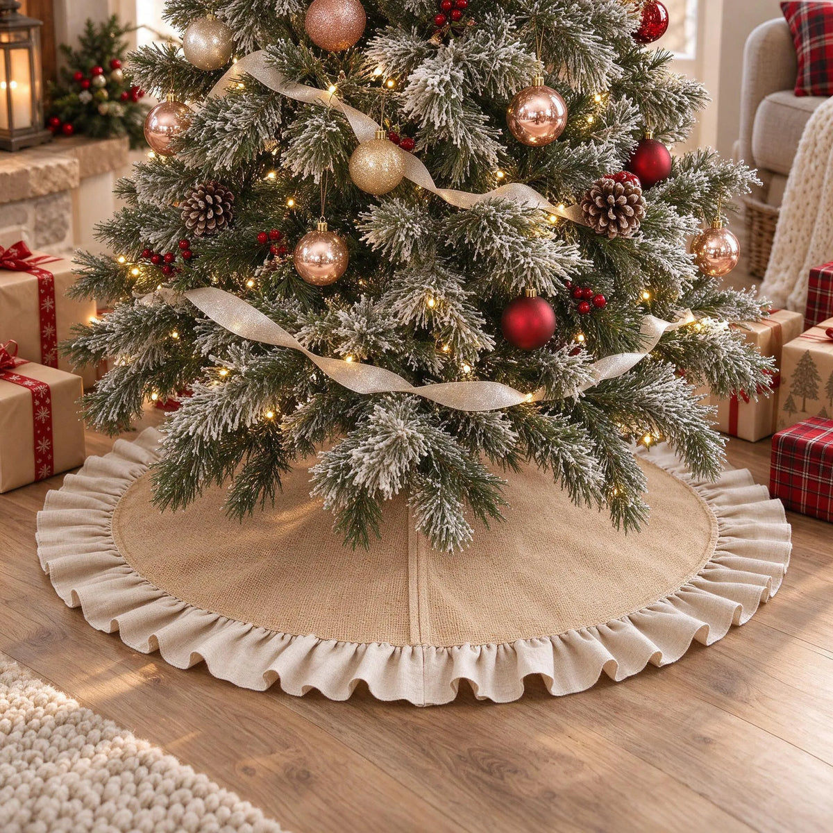 Pom Pom Christmas Tree Skirt