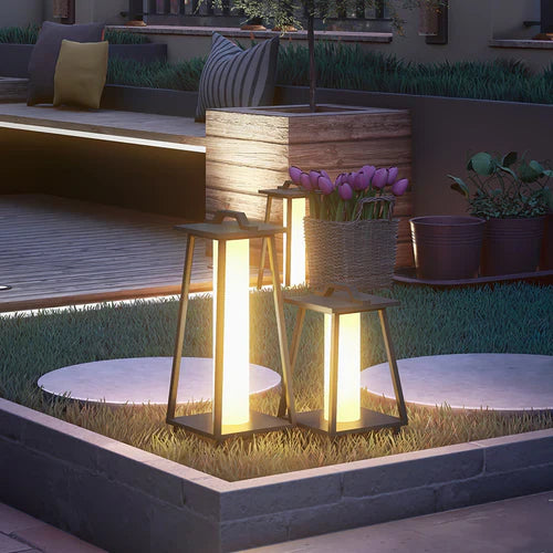 Portable LED Outdoor Lantern Warm Light Stainless Steel | Jornix