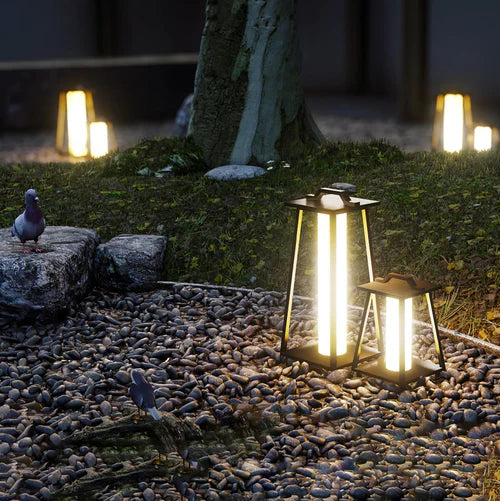 Portable LED Outdoor Lantern Warm Light Stainless Steel | Jornix