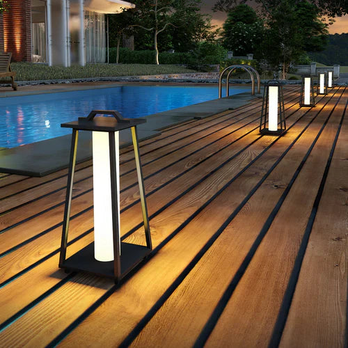Portable LED Outdoor Lantern Warm Light Stainless Steel | Jornix