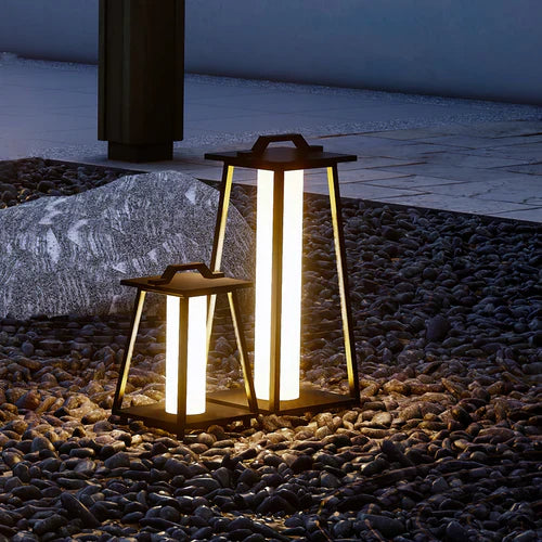 Portable LED Outdoor Lantern Warm Light Stainless Steel | Jornix